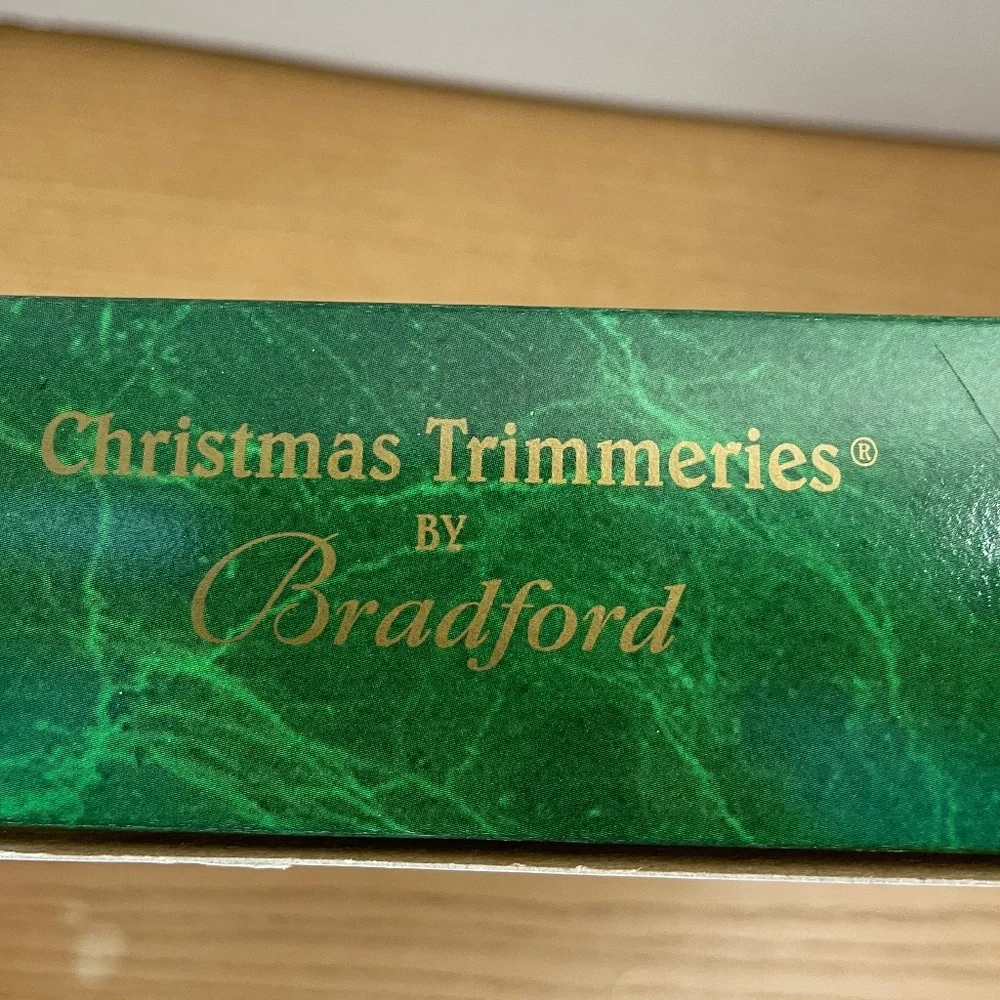 Vtg Bradford Christmas Trimmeries Ornaments Glitter Snowmen Set of 4 Mexico 3.5”